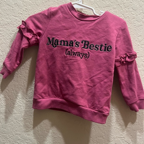 Charming Pink Kids Sweatshirt - Mama's Bestie - Picture 1 of 4